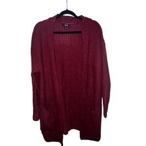 Women's Red Cardigan Sweater